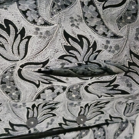 CO. Floral Embroidered Cropped Evening Opera Jacket, Size M - Picture 7 of 16